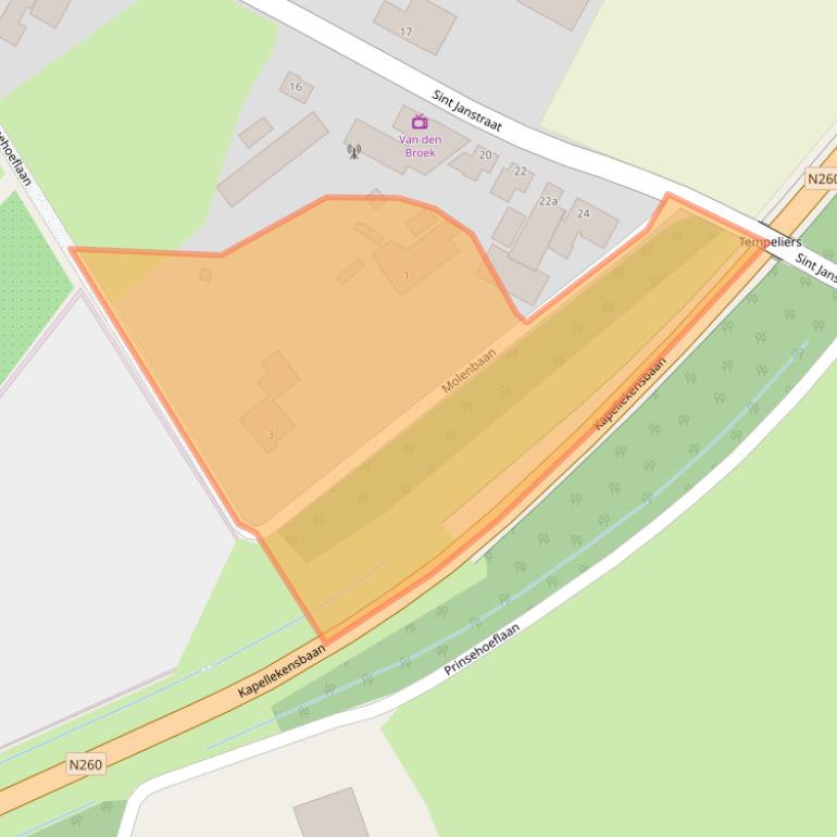 Kaart van postcodegebied 5131EE.