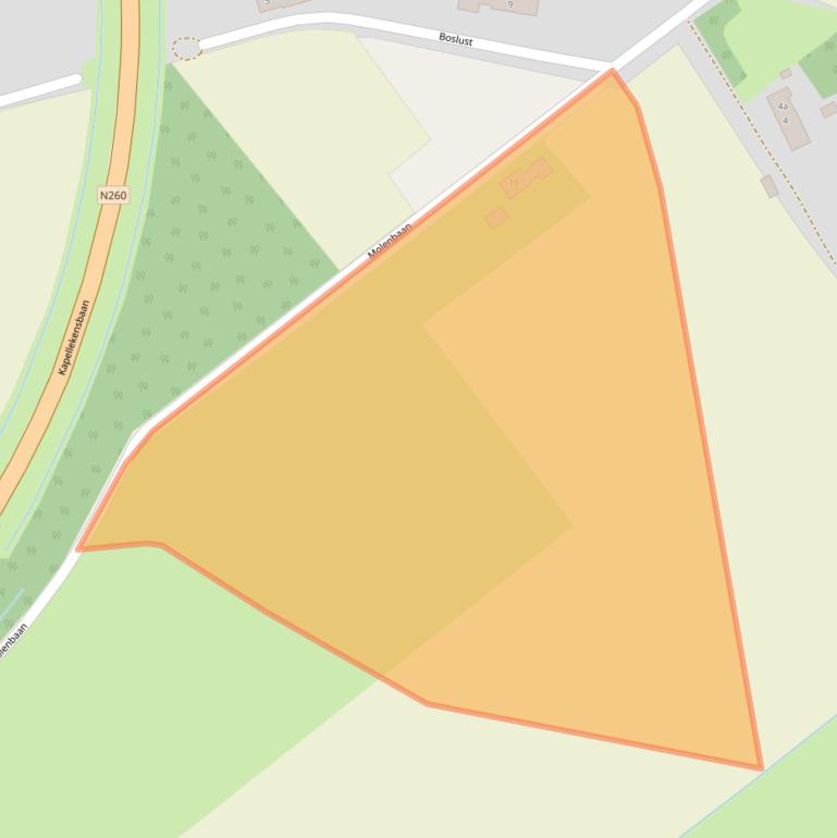 Kaart van postcodegebied 5131EG.