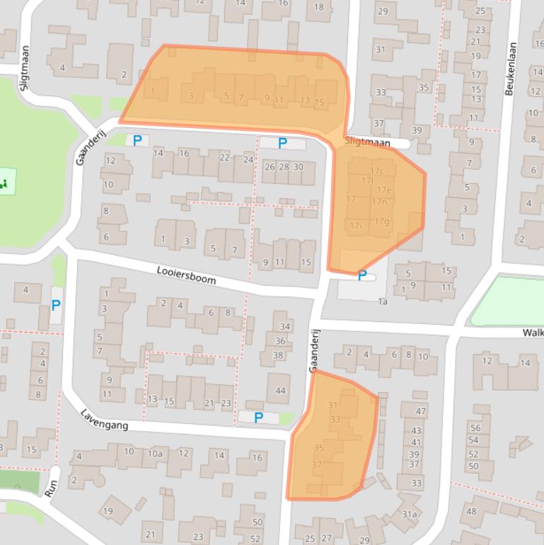Kaart van postcodegebied 5131GB.