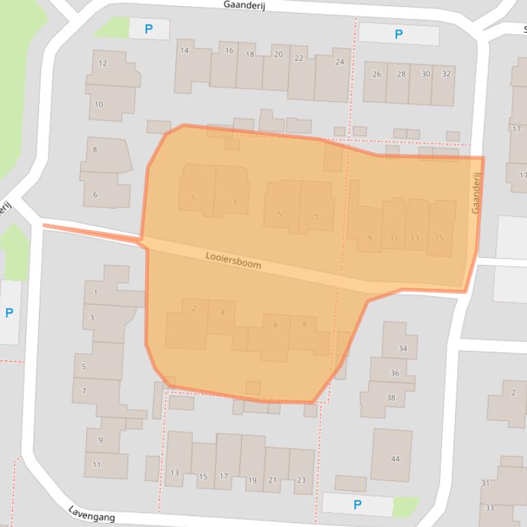 Kaart van postcodegebied 5131GD.
