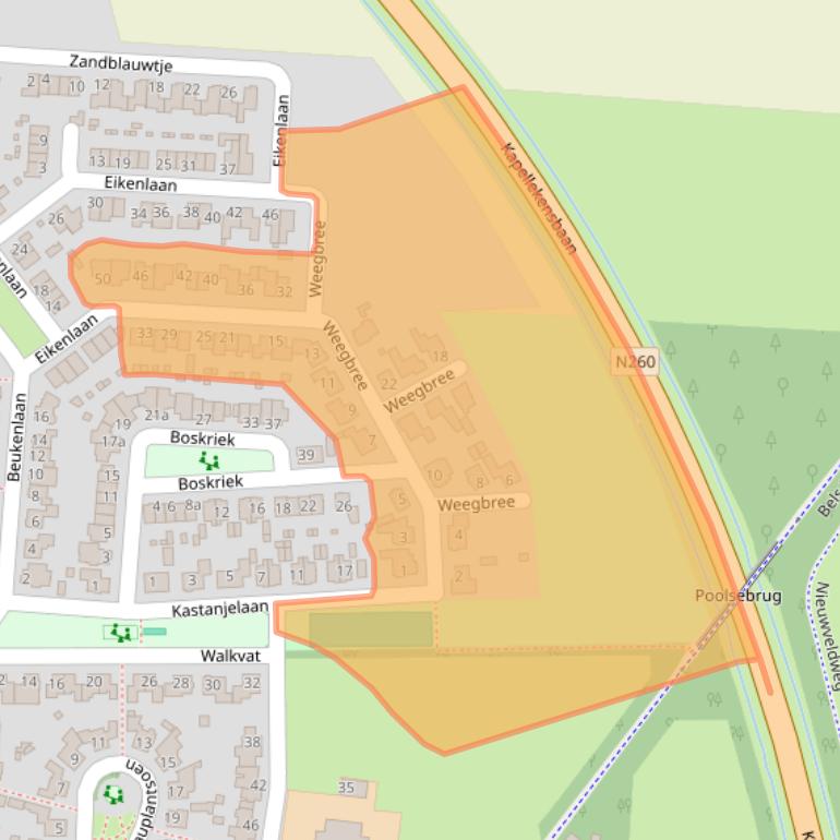 Kaart van postcodegebied 5131HH.