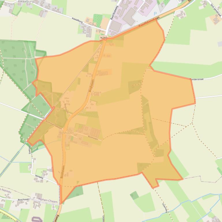 Kaart van postcodegebied 5131NB.