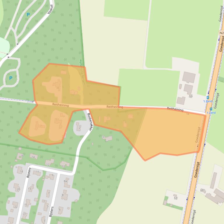 Kaart van postcodegebied 5131NT.