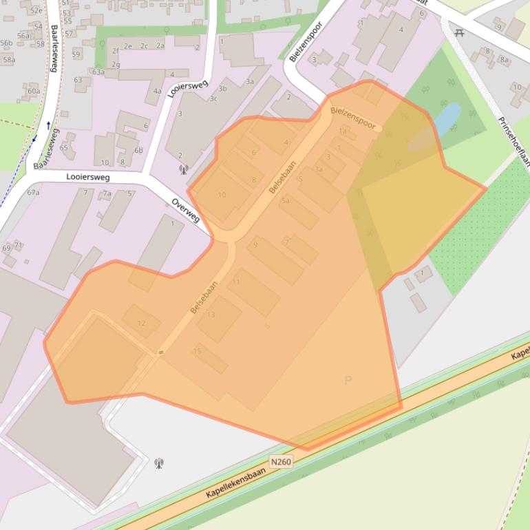 Kaart van postcodegebied 5131PH.