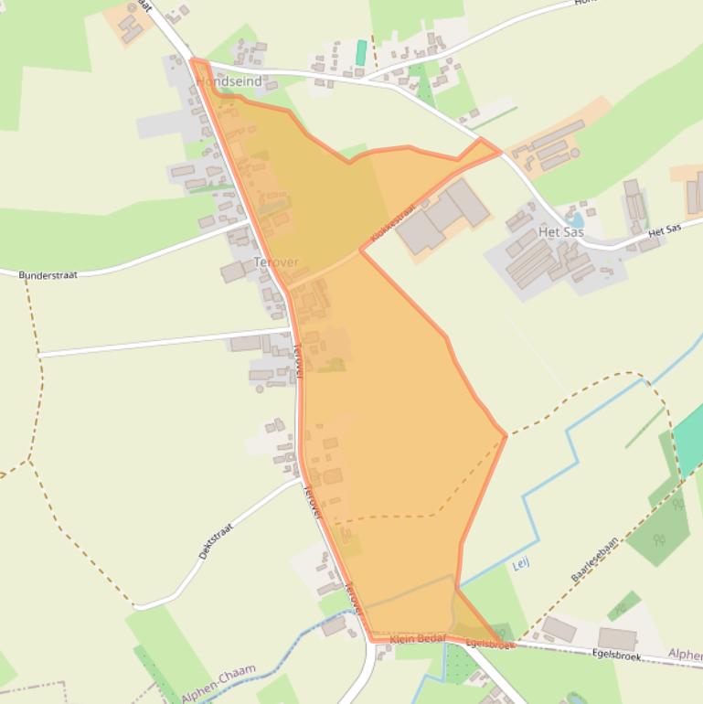 Kaart van postcodegebied 5131RA.