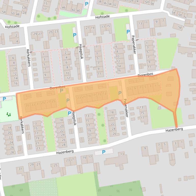 Kaart van postcodegebied 5131ZJ.
