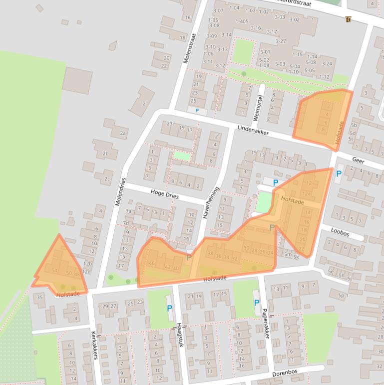Kaart van postcodegebied 5131ZL.