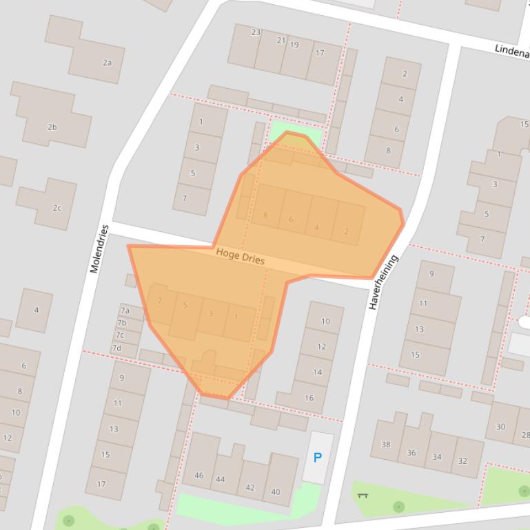 Kaart van postcodegebied 5131ZN.
