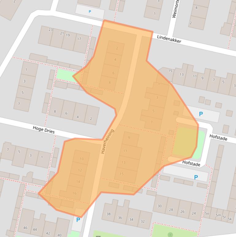 Kaart van postcodegebied 5131ZP.