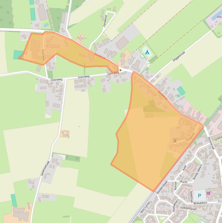 Kaart van postcodegebied 5133AB.