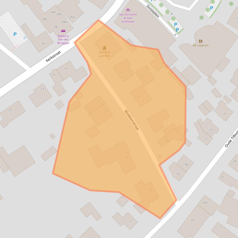 Kaart van postcodegebied 5133AL.