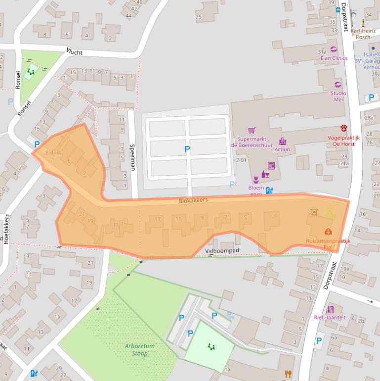 Kaart van postcodegebied 5133CA.