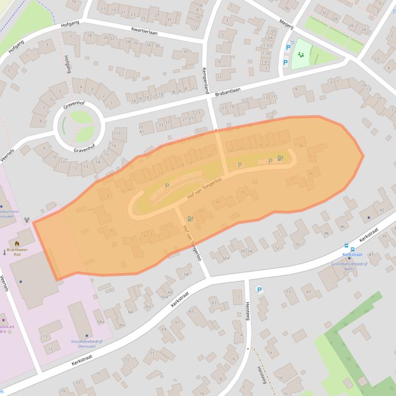 Kaart van postcodegebied 5133CH.