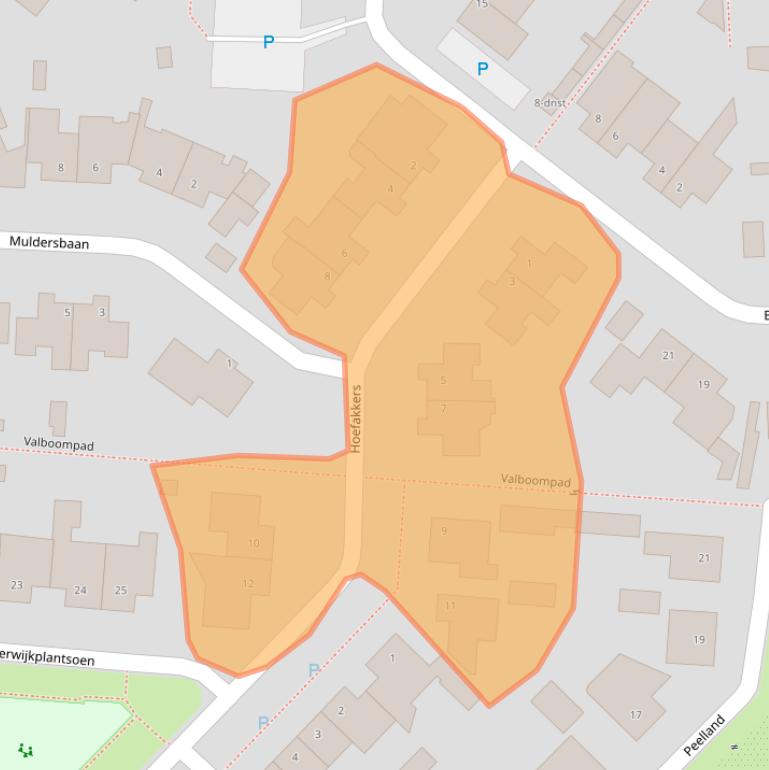 Kaart van postcodegebied 5133CJ.