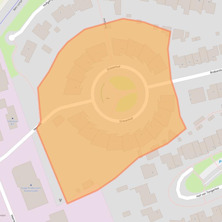 Kaart van postcodegebied 5133CW.