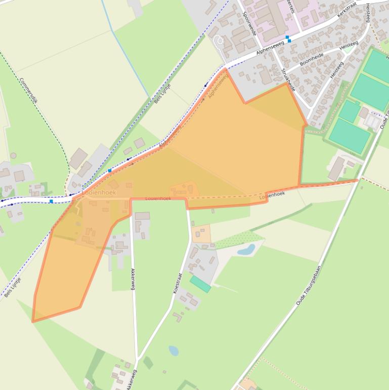 Kaart van postcodegebied 5133ND.