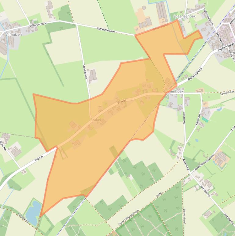 Kaart van postcodegebied 5133NG.