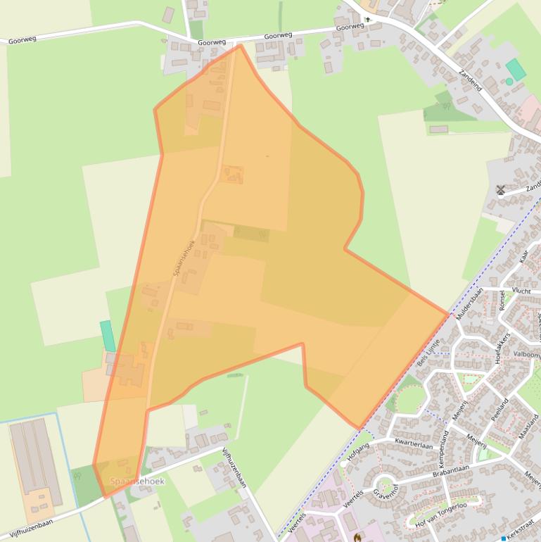 Kaart van postcodegebied 5133NJ.