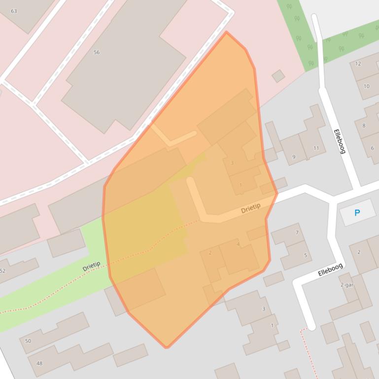 Kaart van postcodegebied 5133TA.