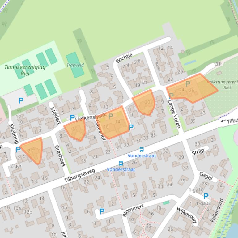 Kaart van postcodegebied 5133TE.