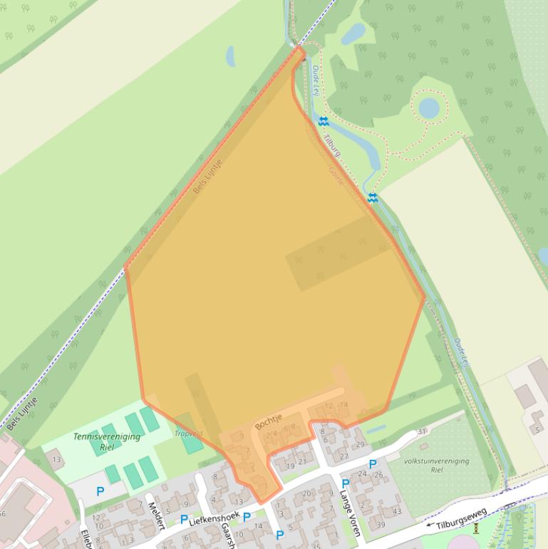 Kaart van postcodegebied 5133TL.