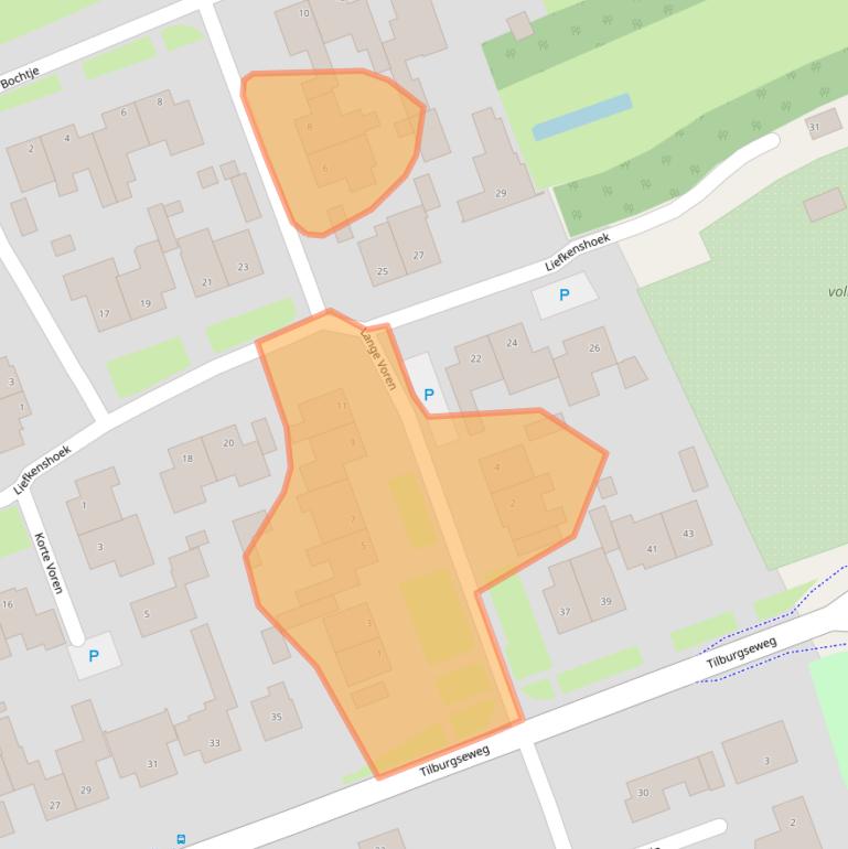 Kaart van postcodegebied 5133TM.