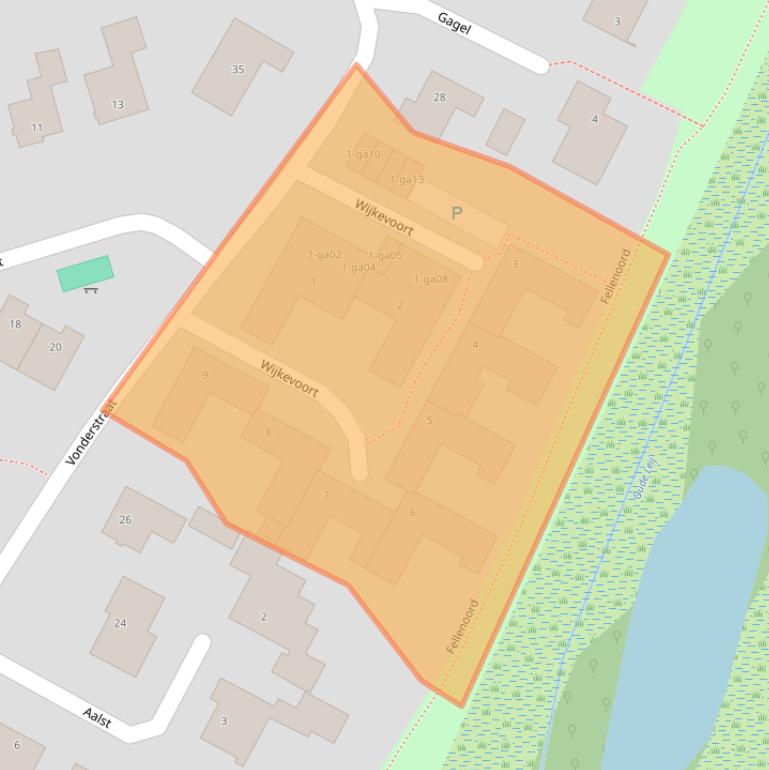 Kaart van postcodegebied 5133TR.