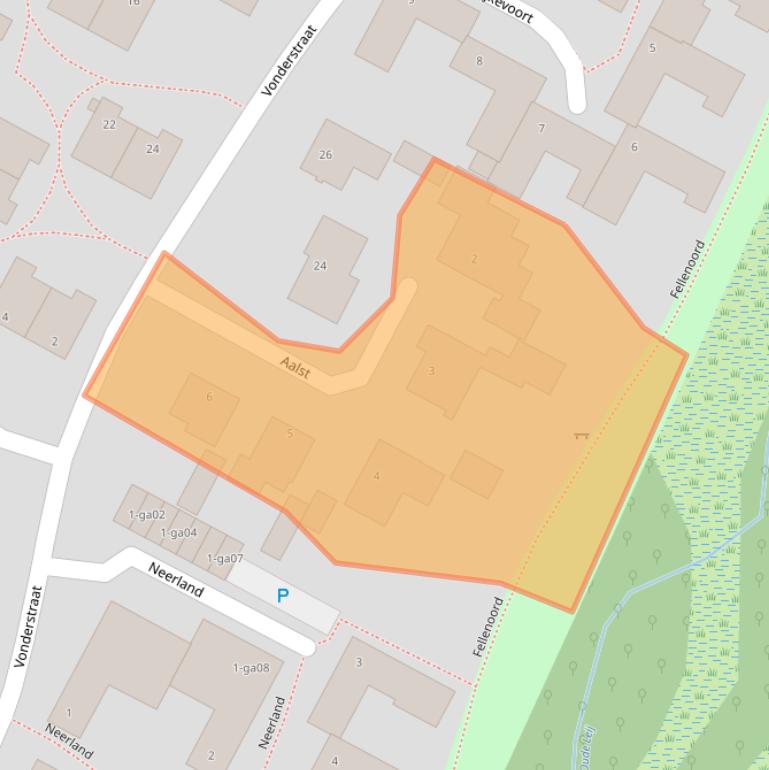 Kaart van postcodegebied 5133TS.