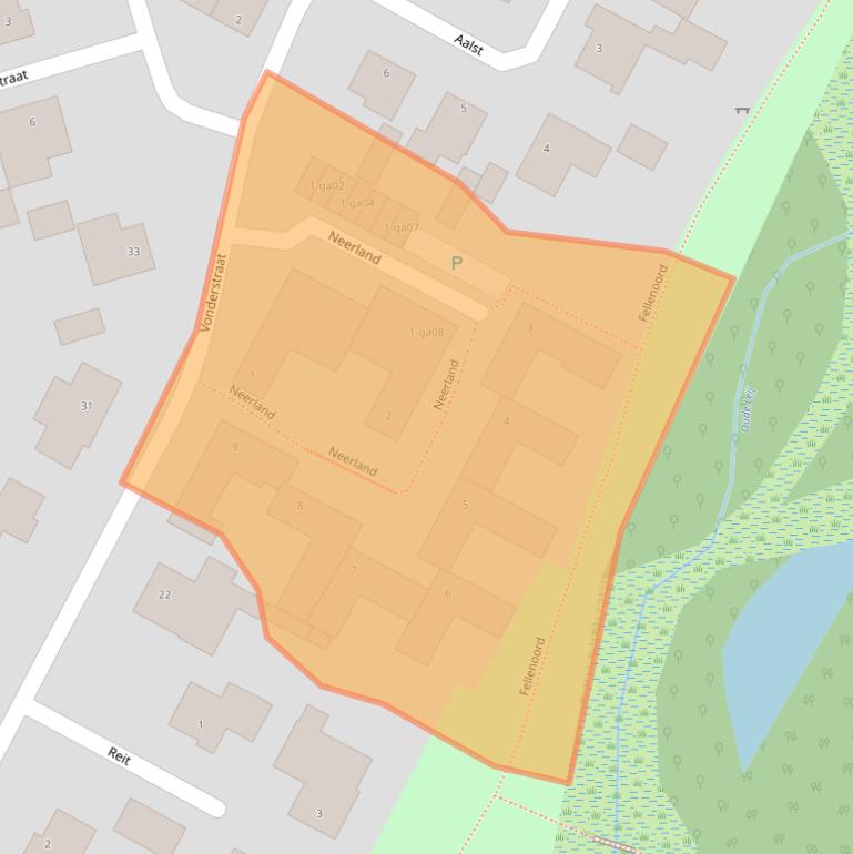 Kaart van postcodegebied 5133TT.