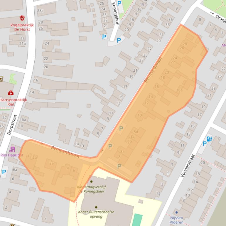 Kaart van postcodegebied 5133TZ.