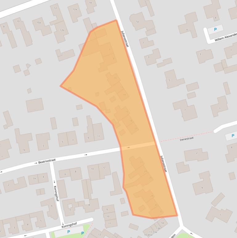 Kaart van postcodegebied 5133VB.