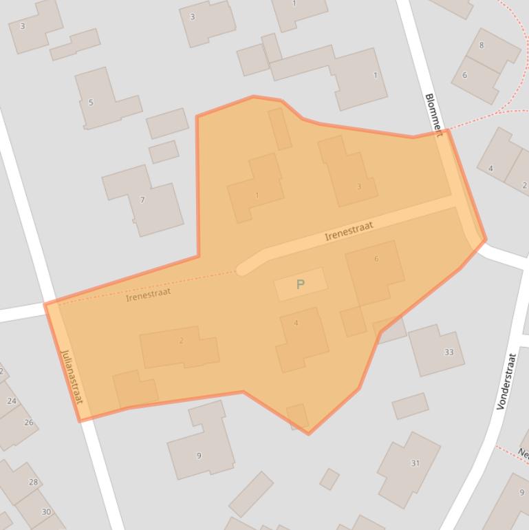 Kaart van postcodegebied 5133VC.