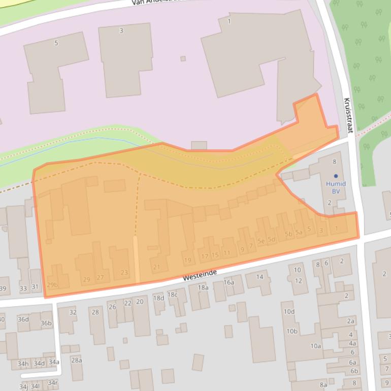 Kaart van postcodegebied 5141AA.