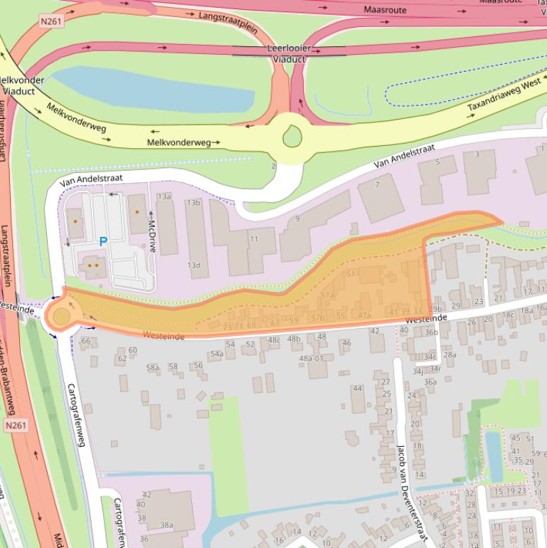 Kaart van postcodegebied 5141AB.
