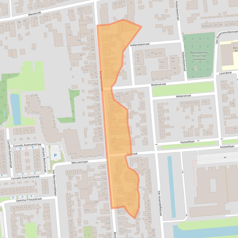Kaart van postcodegebied 5141AE.
