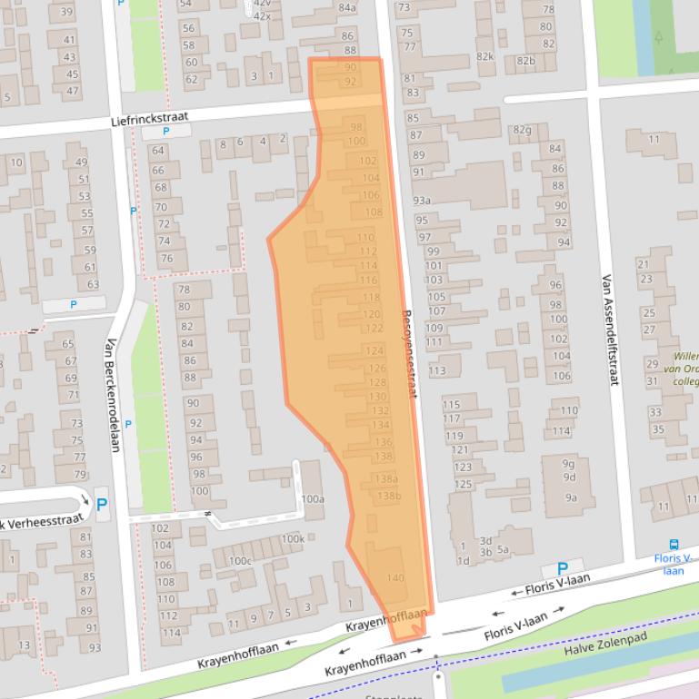 Kaart van postcodegebied 5141AL.