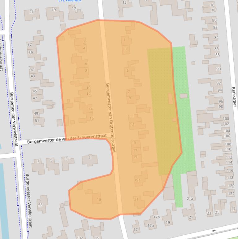 Kaart van postcodegebied 5141BB.