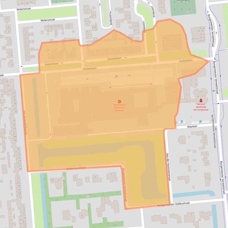 Kaart van postcodegebied 5141BM.