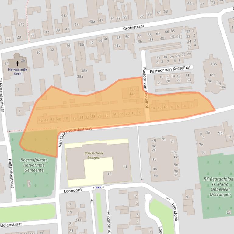 Kaart van postcodegebied 5141BR.