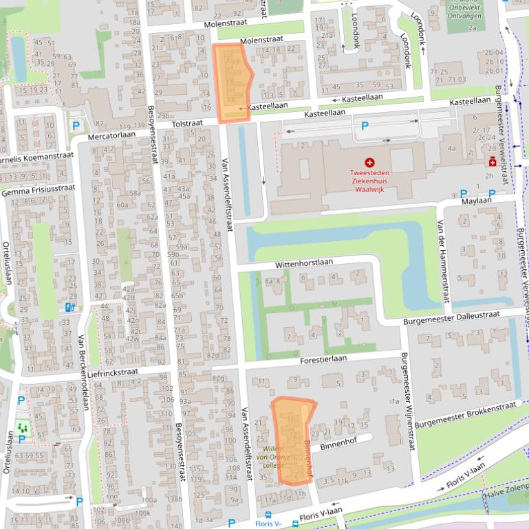 Kaart van postcodegebied 5141BV.