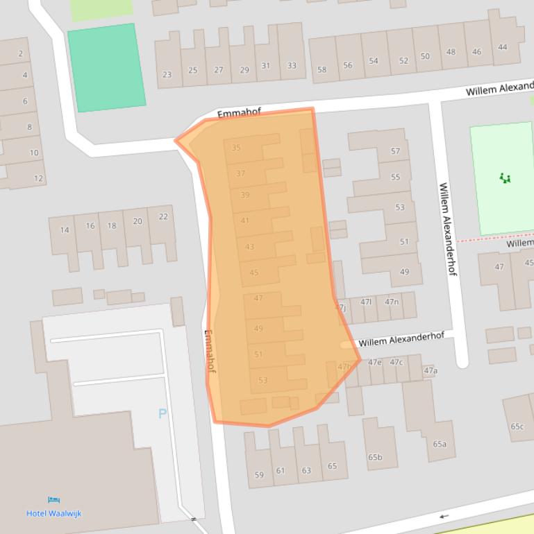 Kaart van postcodegebied 5141DB.