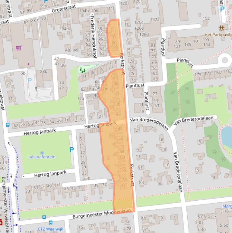 Kaart van postcodegebied 5141EC.