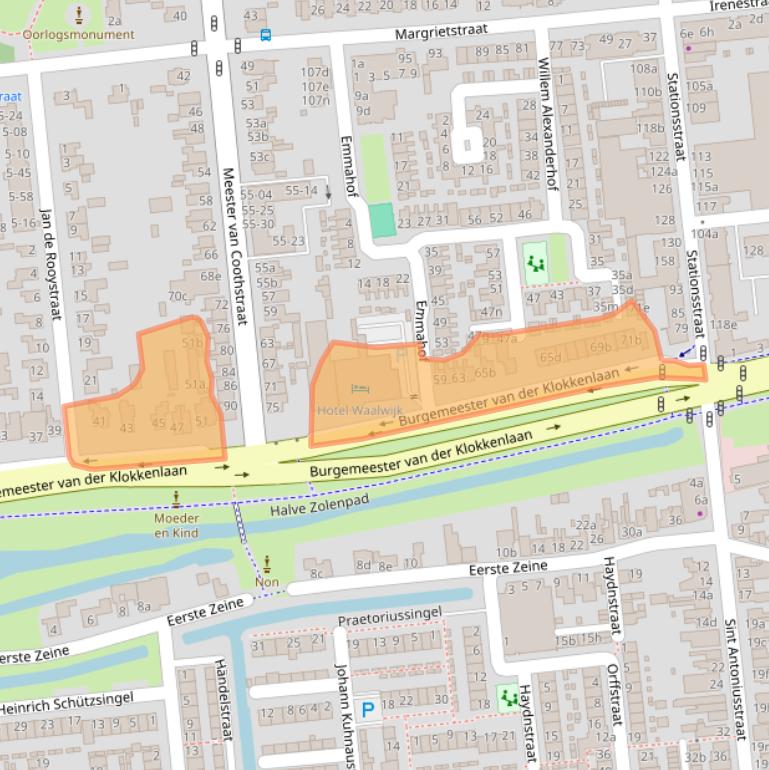 Kaart van postcodegebied 5141EG.