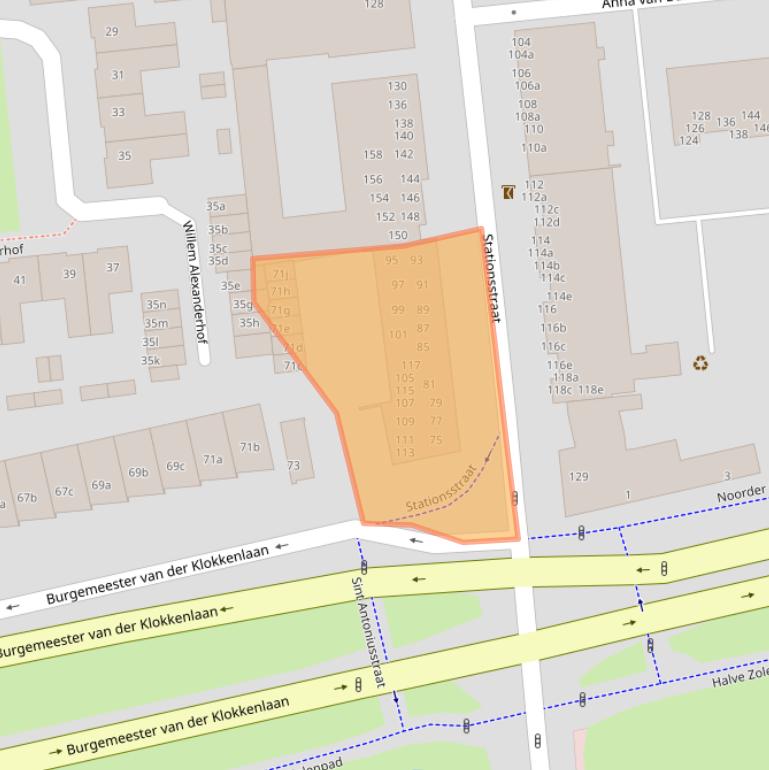 Kaart van postcodegebied 5141EH.