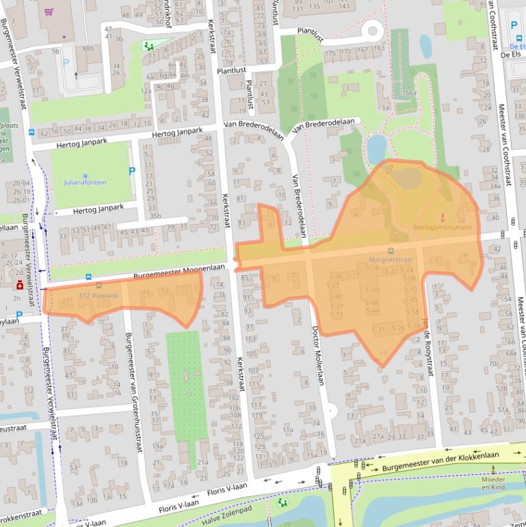 Kaart van postcodegebied 5141EJ.