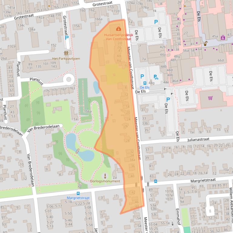 Kaart van postcodegebied 5141ES.