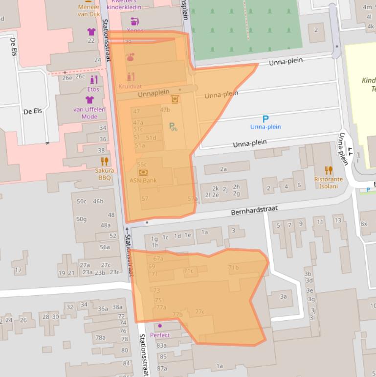 Kaart van postcodegebied 5141GC.