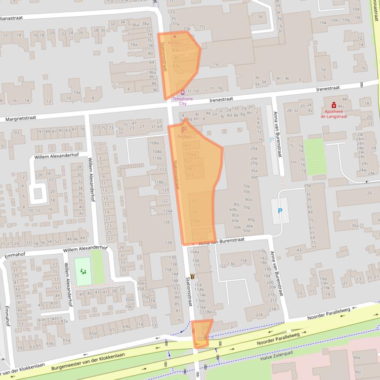 Kaart van postcodegebied 5141GD.