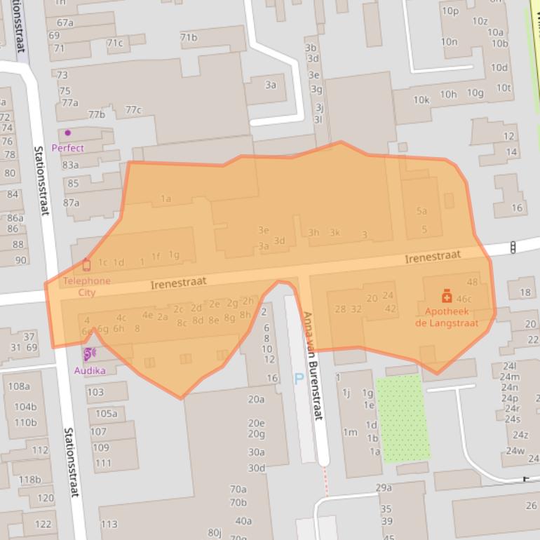 Kaart van postcodegebied 5141GJ.