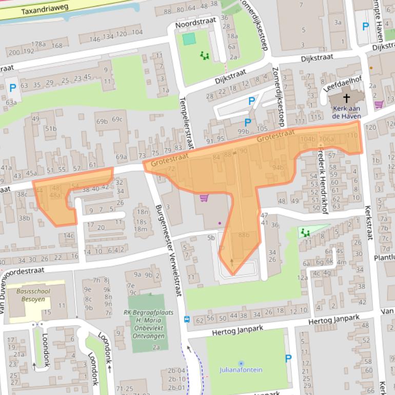 Kaart van postcodegebied 5141HB.